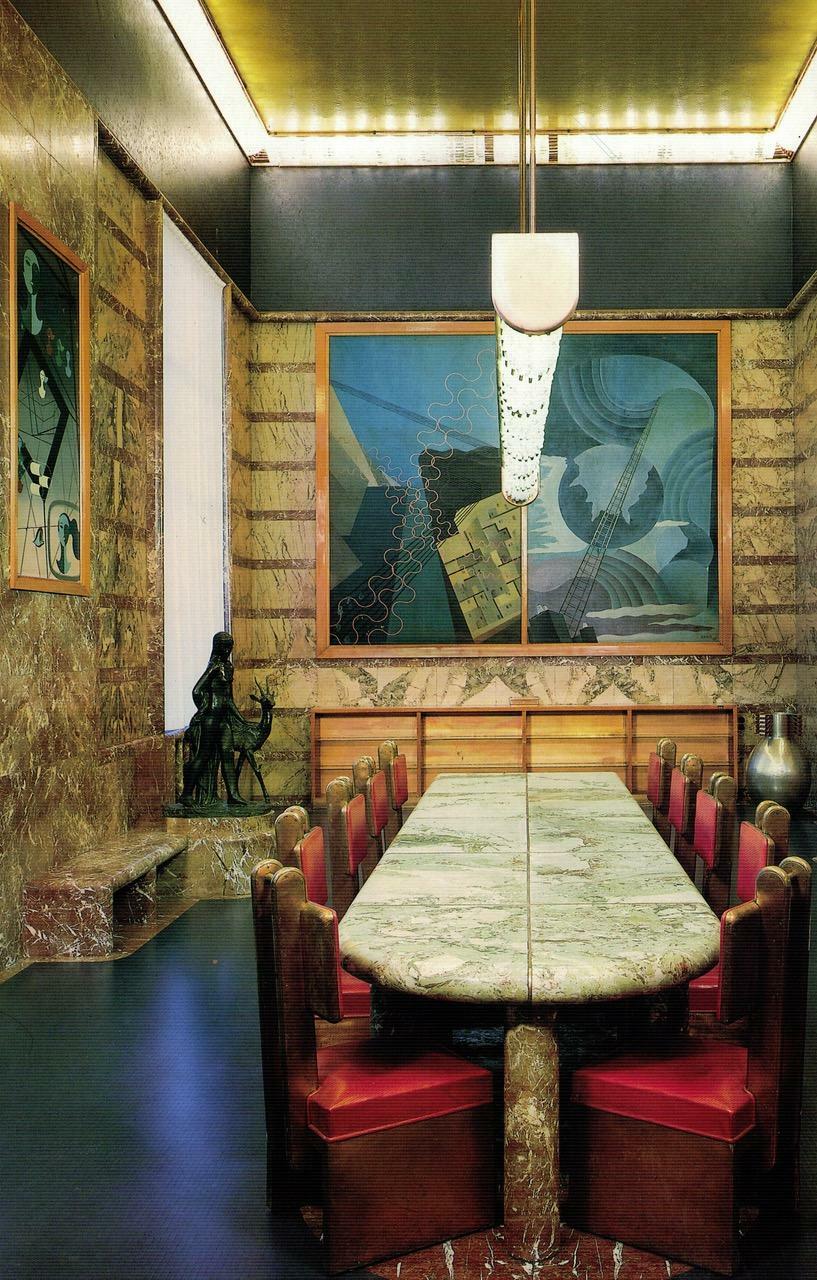 Sala del consiglio, Palazzo delle Poste, Palermo 1934.