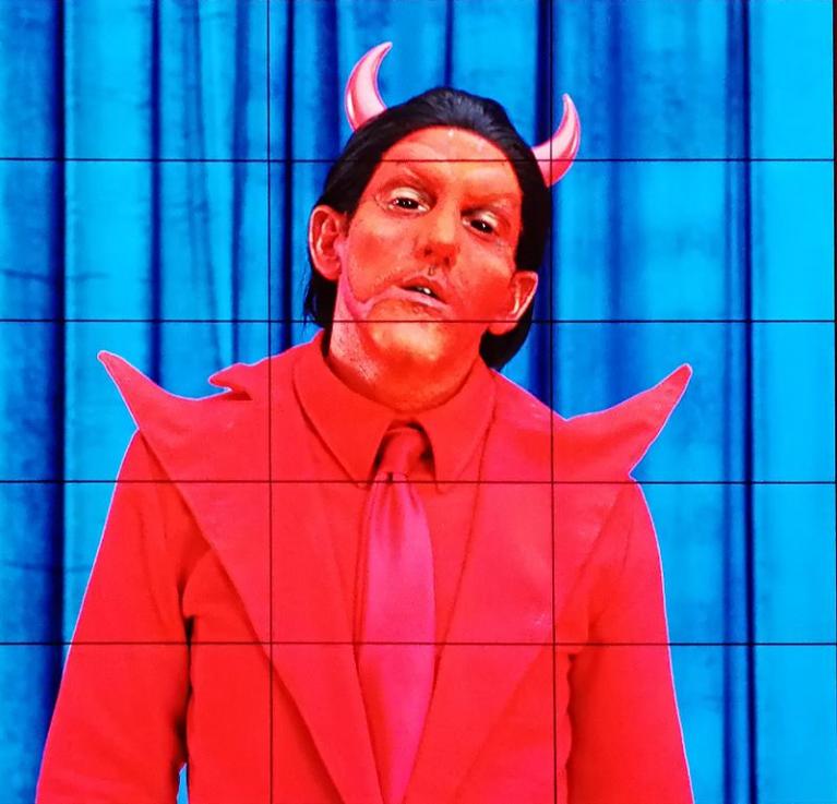 Alex Da Corte, Rubber Pencil Devil, video, 2019. Frame.
