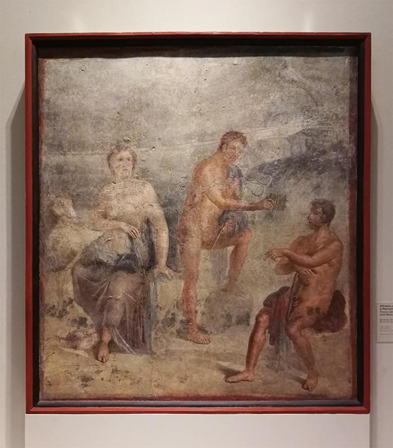 Affresco con Io, Argo e Mercurio, 69-79 d.C. Napoli, Museo Archeologico Nazionale.