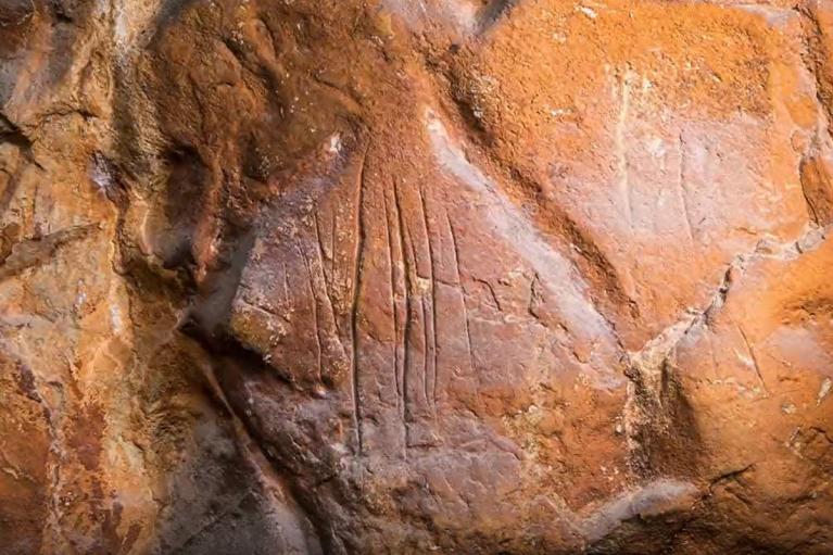 Segni schematici e geometrici individuati da Genevieve von Petzinger in grotte paleolitiche.