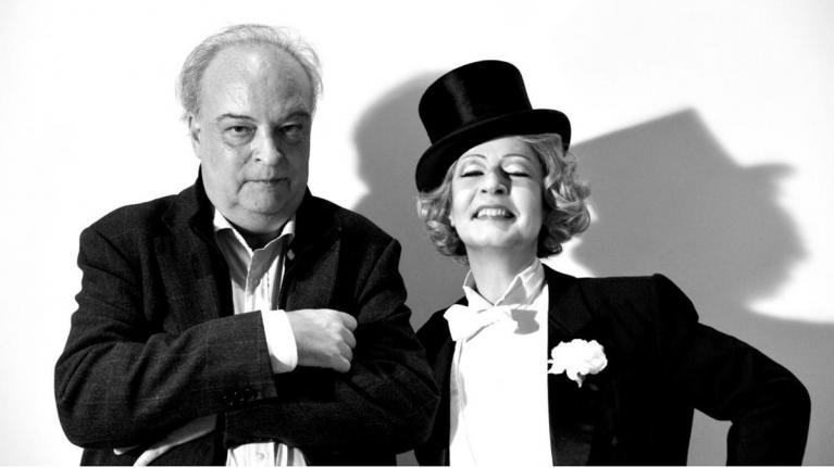 Enrique Vila-Matas e Dominique Gonzalez-Foerster. Fotografa di Giasco Bertoli.