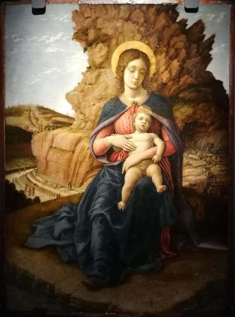 Andrea Mantegna, Madonna delle cave, 1490 circa. Firenze, Gallerie degli Uffizi.