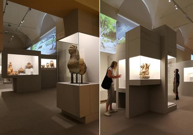 Vedute della mostra Etruschi. Viaggio nella terra dei Rasna. Bologna, Museo Civico Archeologico.