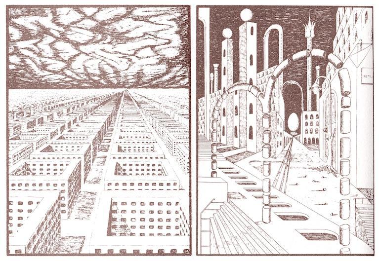 Due illustrazioni di Michael Ende per Momo.