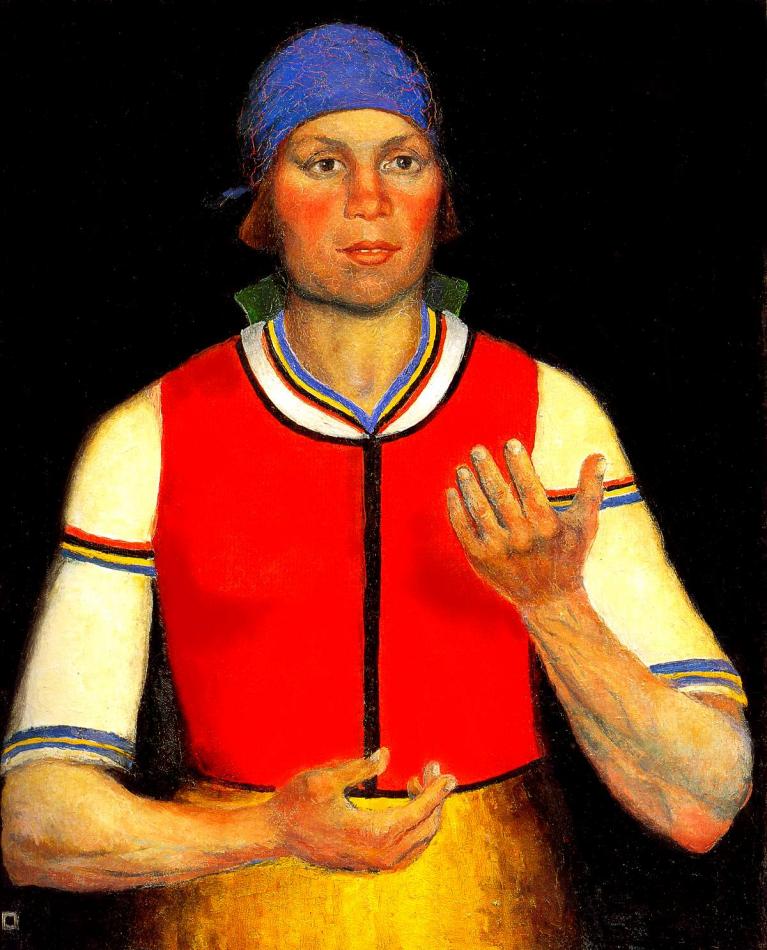 Kazimir Malevic, Ritratto di operaia, 1933.