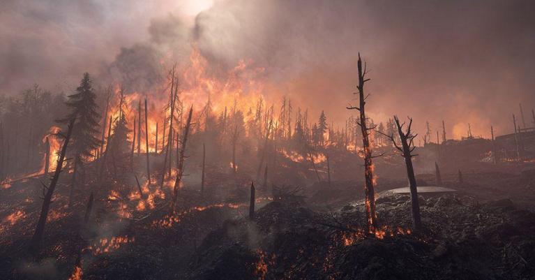 Incendio in Siberia.