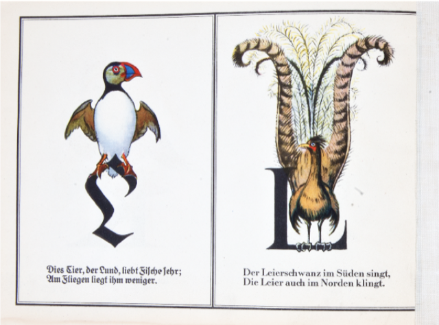 Friedrich Wilhelm Kleukens, Vogel ABC, Stalling Verlag, Oldenburg 1925.