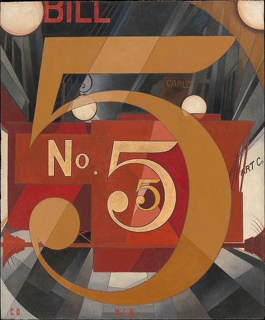 Charles Demuth, I Saw the Figure 5 in Gold, 1928.
