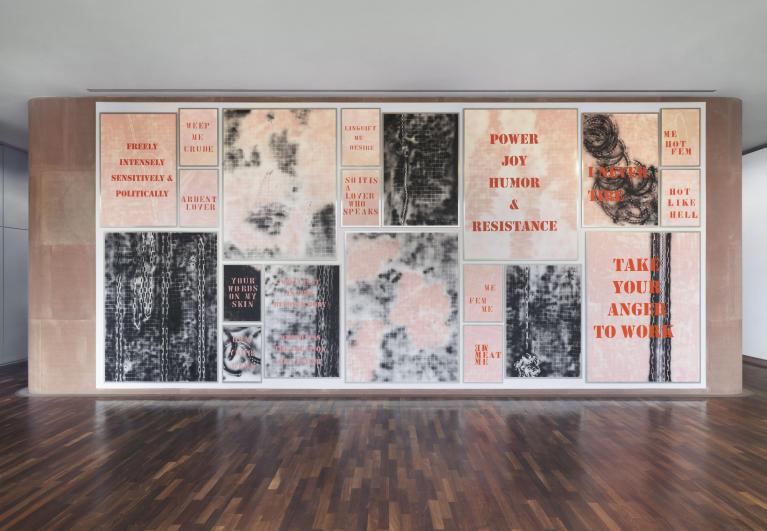 Monica Bonvicini, Lover’s Material Installation view at Kunsthalle Bielefeld, Bielefeld, 2021 Photo: Jens Ziehe; © Monica Bonvicini and VG Bild-Kunst