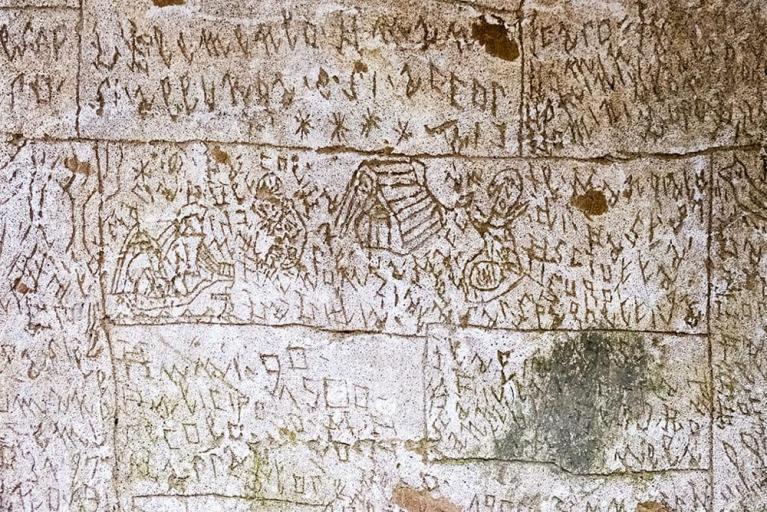 Uno dei graffiti di Oreste Fernando Nanetti.