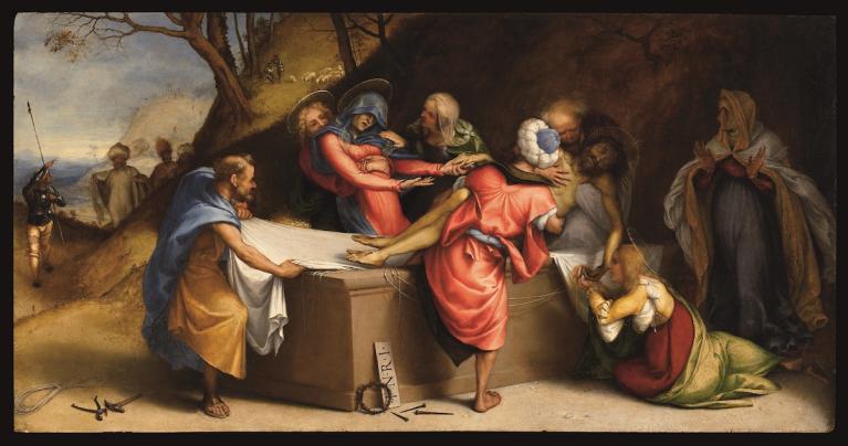 Lorenzo Lotto, Deposizione di Cristo nel sepolcro, 1516, Bergamo, Pinacoteca Carrara.