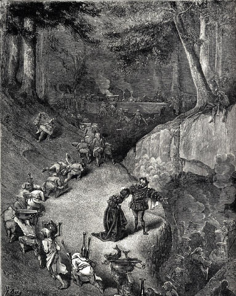 Charles Perrault, Enrichetto dal ciuffo. Illustrazioni di Henry Morin, Gustave Doré.