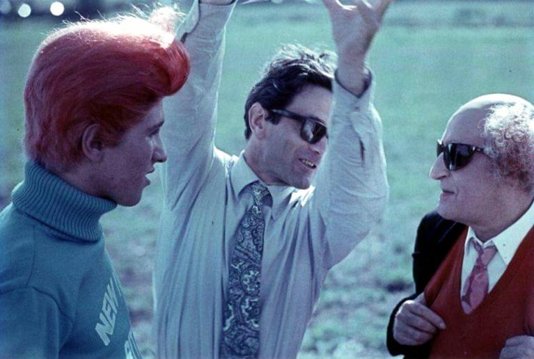 Ninetto Davoli, Pier Paolo Pasolini e Totò sul set de “La terra vista dalla luna.