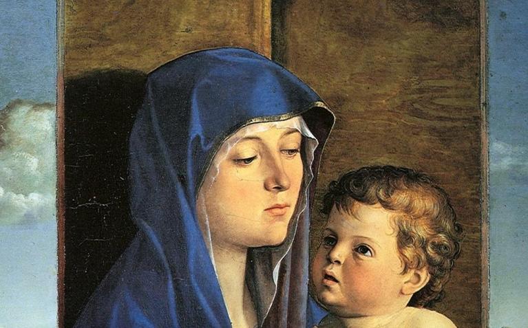 Giovanni Bellini, Madonna di Alzano, dettagli.