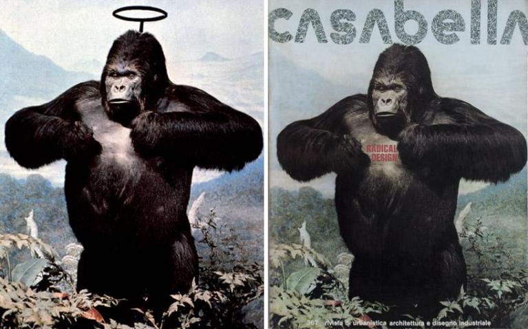 Affiche della mostra Utopie Radicali. Oltre l’architettura, Firenze 1966-1976, rielaborazione della copertina di "Casabella", luglio 1972.