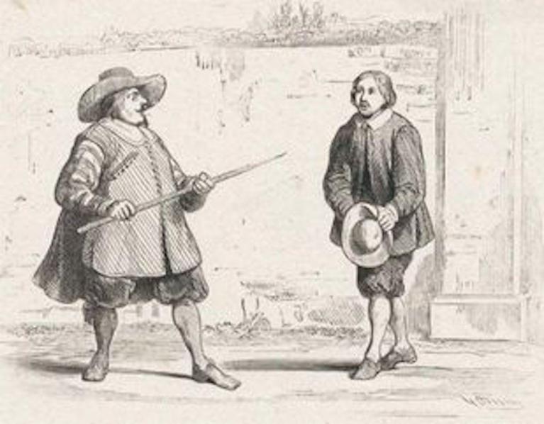 F. Gonin, Il passante minaccia Renzo scambiato per un untore.