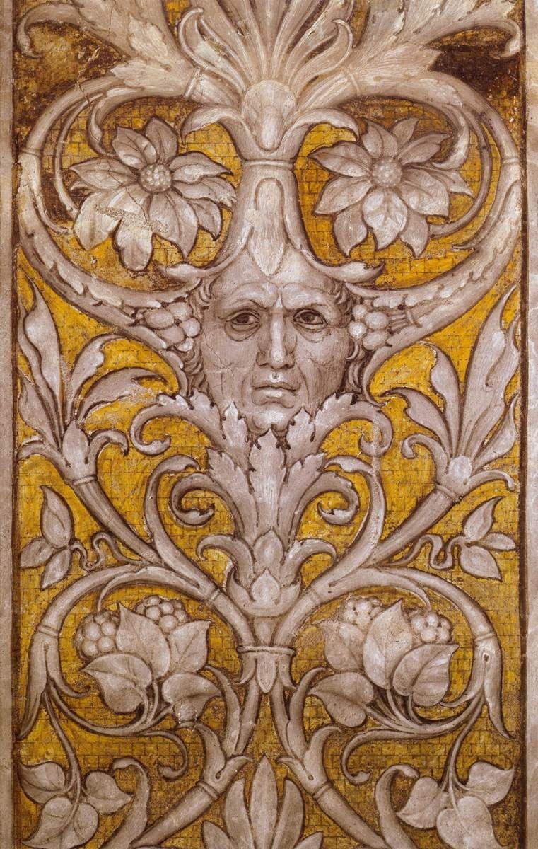 Andrea Mantegna, Autoritratto in una grottesca, Mantova, Palazzo Ducale (1474 circa).