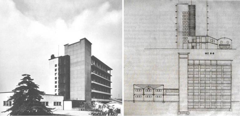 Foto di Osvaldo Borsani, stabilimento Tecno, Varedo, 1962.