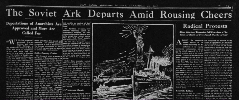 Pagina del “New York Tribune”, domenica 23 dicembre 1919.