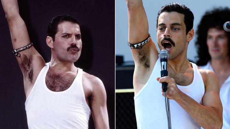 Da sinistra: Freddie Mercury, Rami Malek.