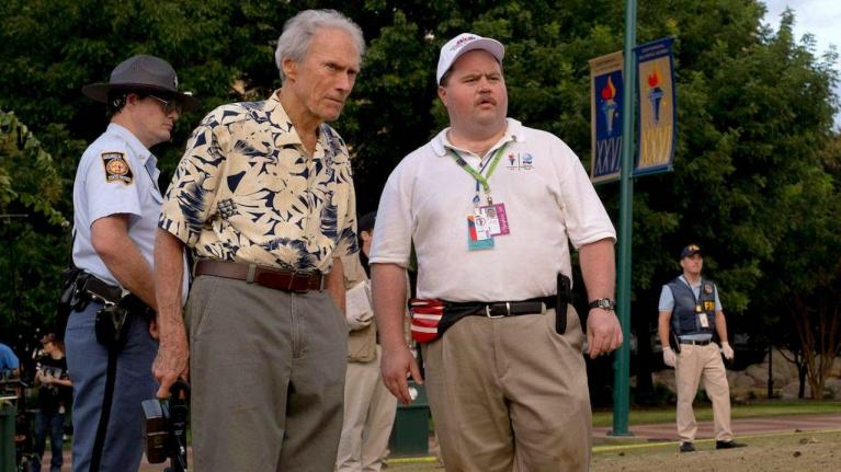 Clint Eastwood e Paul Walter Hauser sul set del film.
