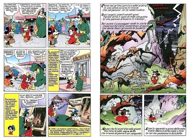 Guido Martina, Angelo Bioletto, L’inferno di Topolino, in Topolino, nn. 7-12, 1949-50.