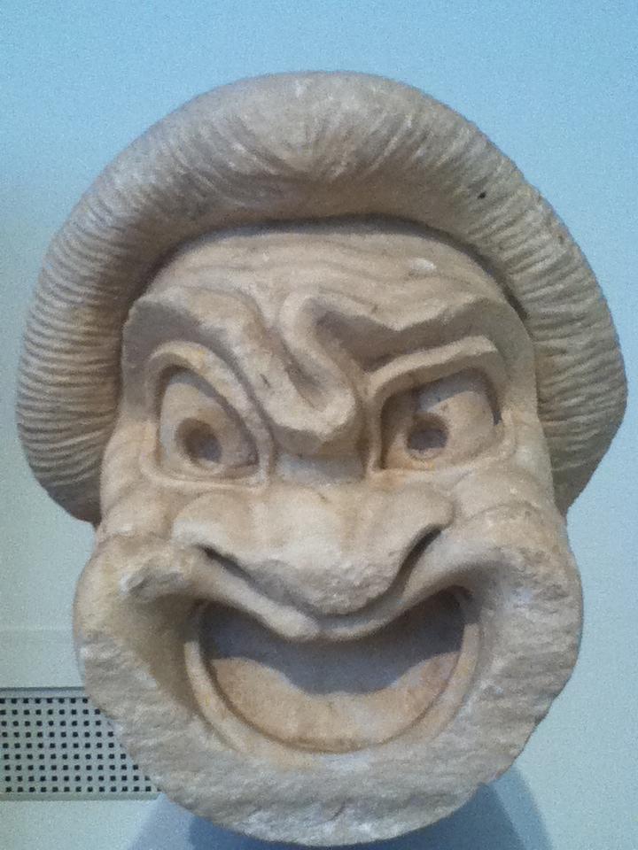 Maschera teatrale greca, II sec., Museo dell’Acropoli, Atene.