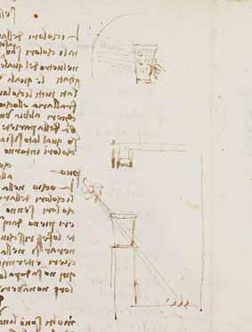 Leonardo Da Vinci, La scomposizione della luce, penna e inchiostro, 1508 circa.