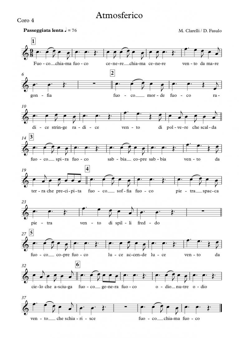 Partitura Atmosferico.