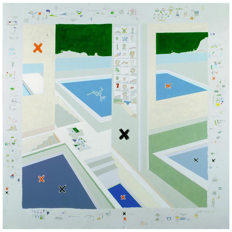 Gianfranco Baruchello, Acrobata clandestino, 1988, courtesy Massimo De Carlo.