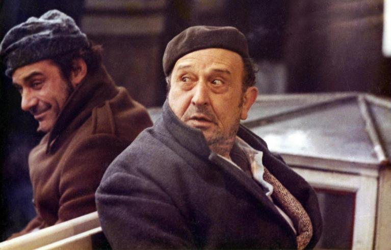 Salvo Randone (con Volonté) ne “La classe operaia va in paradiso”.