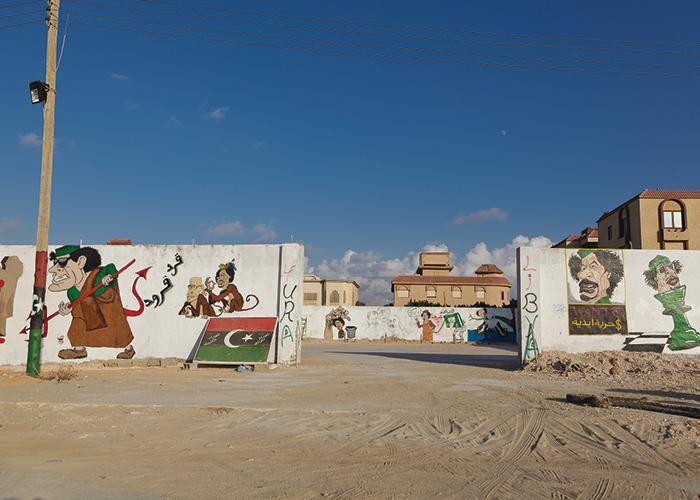 Murals by Ibrahim Hamid, Benghazi, Libya, September 2011. Photo: Kelvin Brown.