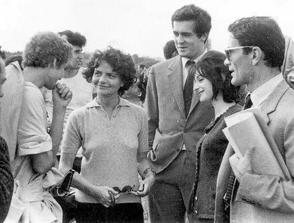 Morante con Pasolini, Bernardo Bertolucci, Adriana Asti.