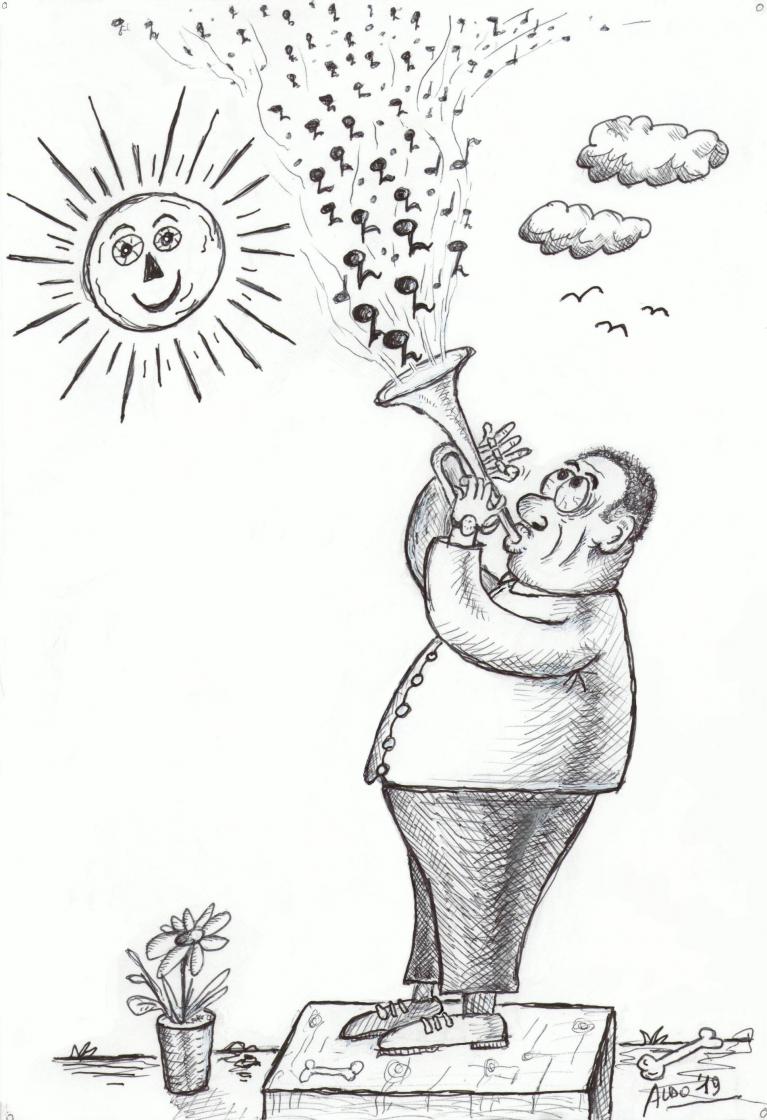 Le note di Louis Armstrong vanno così in alto che nessuno più le riesce a prendere, Aldo Gianolio.