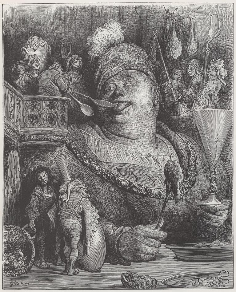 Illustrazione di Gustave Doré per "Gargantua e Pantagruele", di François Rabelais.