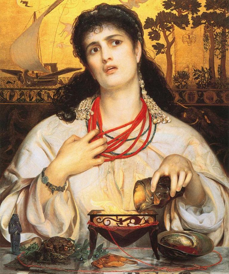 Frederick Sandys, Medea, olio su tela, 1868, Birmingham Museum & Art Gallery.