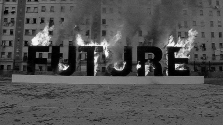 Santiago Sierra, Burned word.