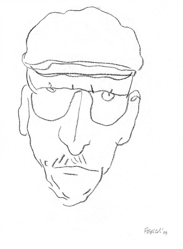 Saul Steinberg, 2004, carboncino su carta, cm 29,5x21.