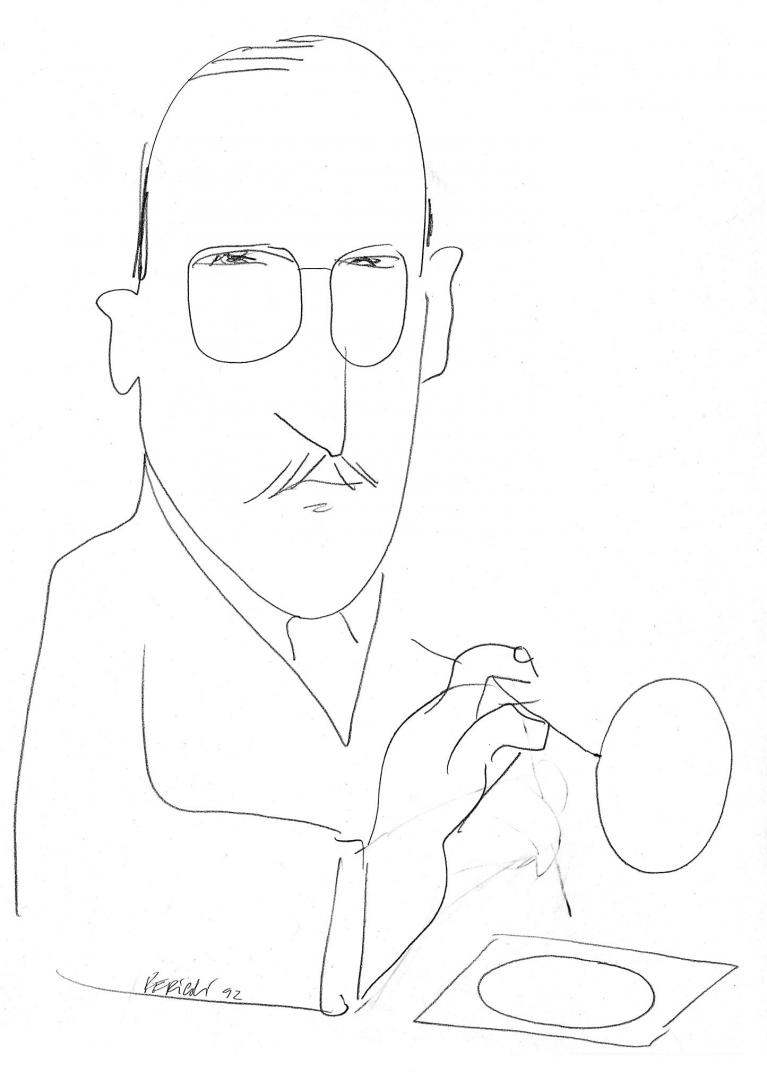 Saul Steinberg, 1992, matita su carta, cm 29,5x21.