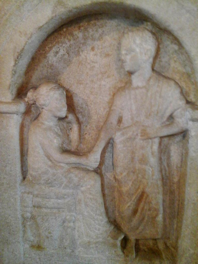 Stele funeraria greca Marta e Demostene
