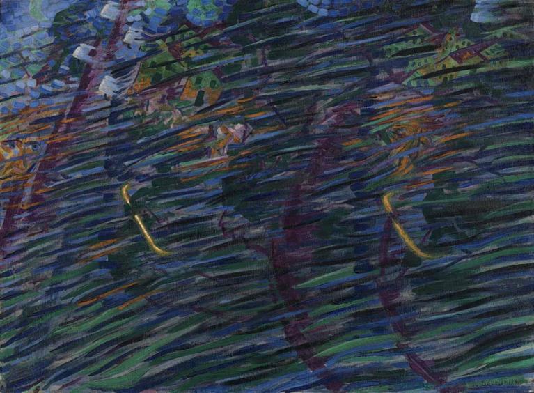 Umberto Boccioni, Stati d'animo - quelli che vanno (1911)
