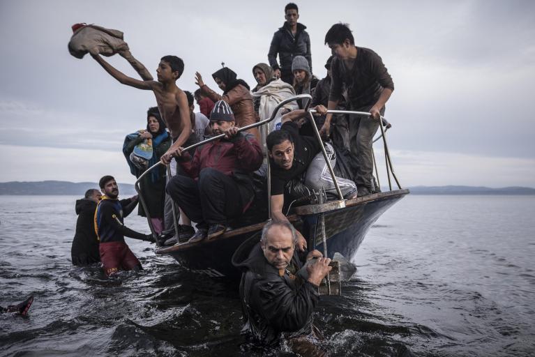 World Press Photo 2016, Refugees in Lesbo, by Sergey Ponomarev.