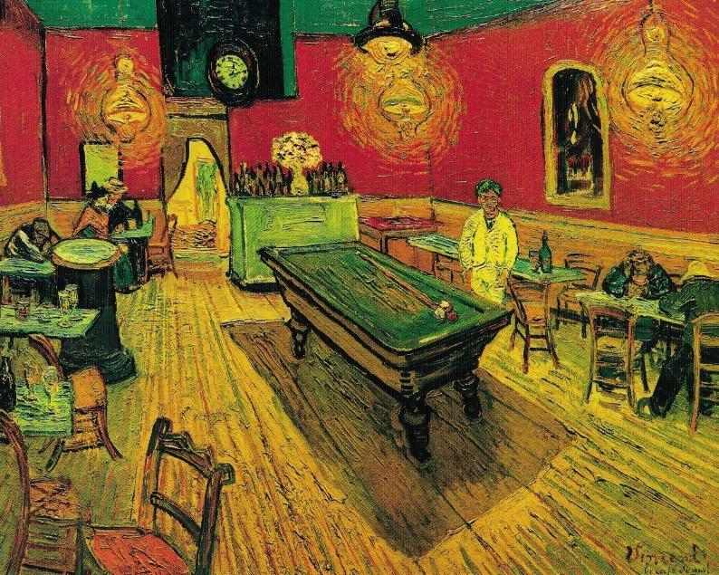 Vang Gogh, Il caffè di notte (1888).