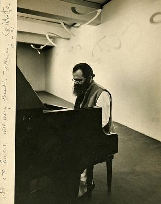 Ritratto di La Monte Young con dedica a Simone, 1974