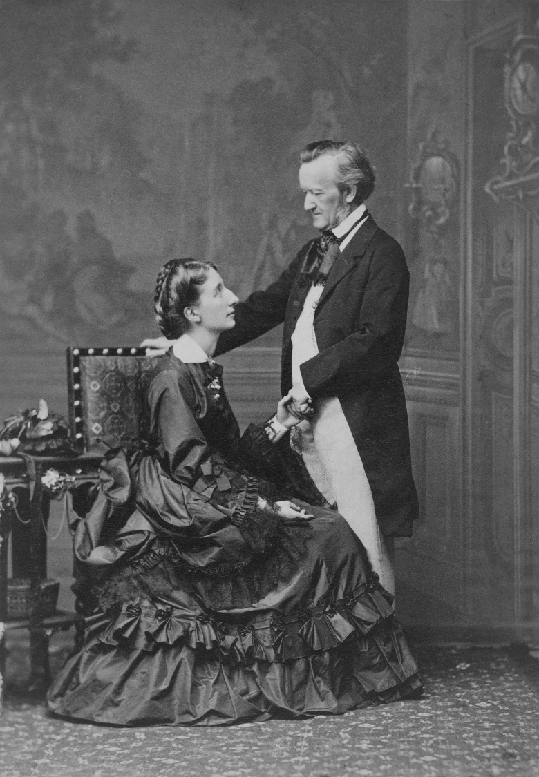 Wagner e la moglie Cosima fotografati a Vienna da Fritz Luckhardt nel 1872