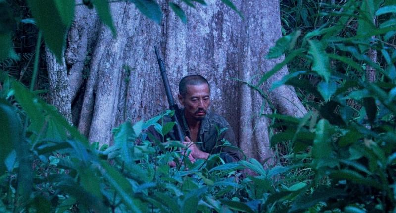 Nel film di Harari, Onoda (interpretato da Kanji Tsuda), rimasto solo diventa sempre più parte della natura.