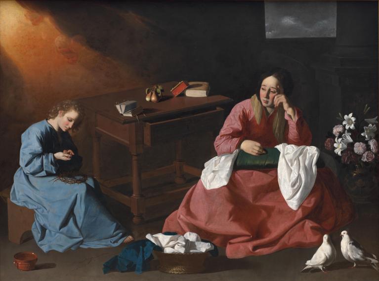 Francisco de Zurbarán, Christ and the Virgin in the House at Nazareth, 1630, Cleveland Museum of Art.