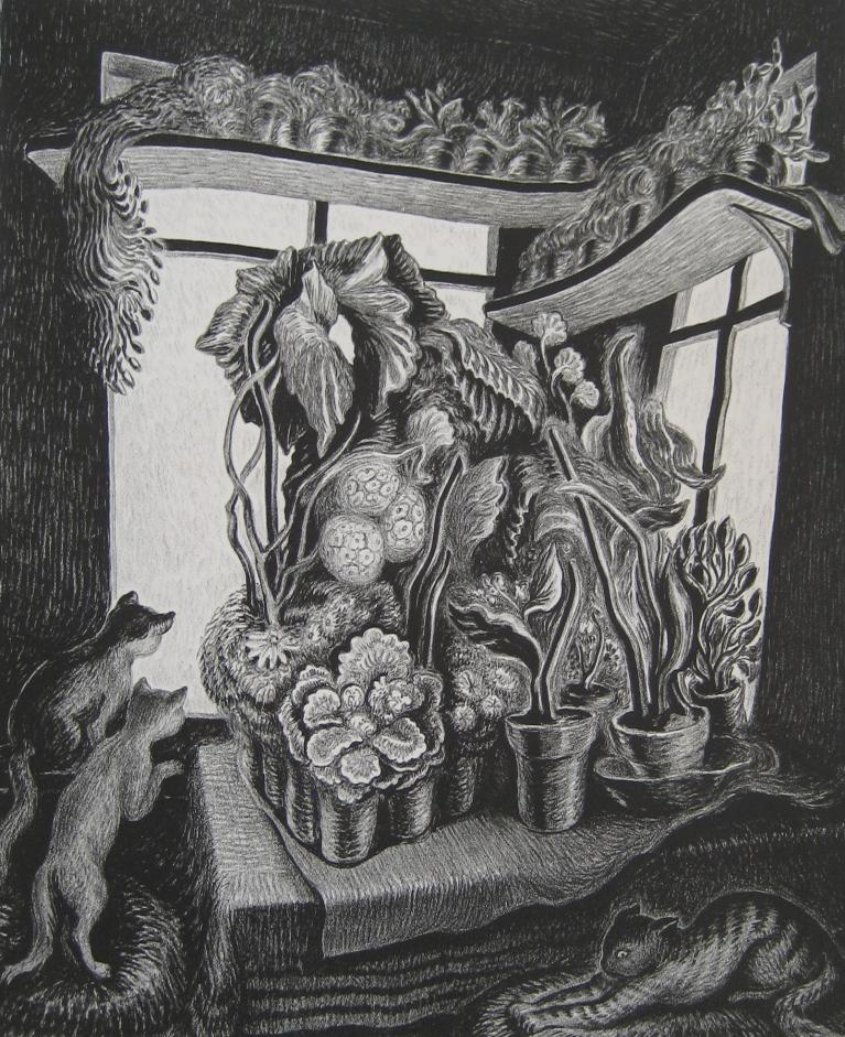 Wanda Gág, Winter Garden, litografia,1935.