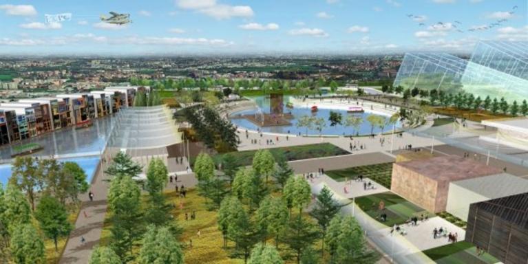 Expo Milano 2015: veduta del canale, Master Plan (2010).