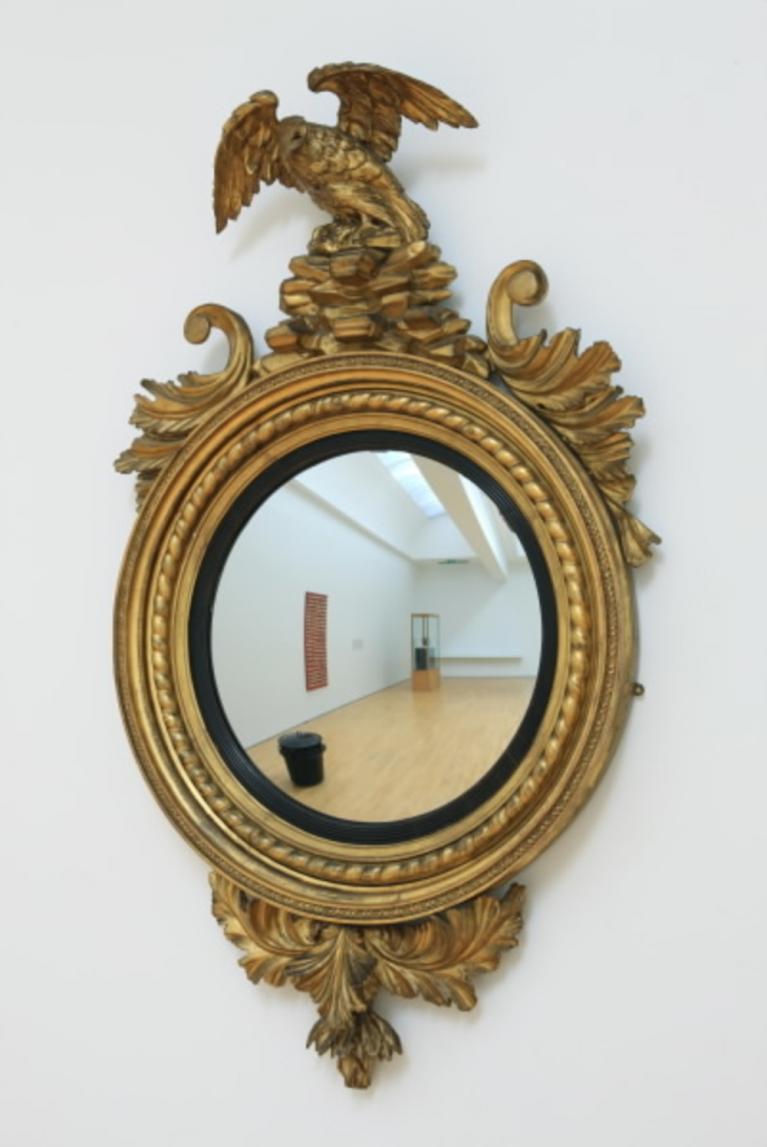 Marcel Broodthaers, Miroir d’Époque Regency, 1973, 142 x 77.3 cm, Collection S.M.A.K, Photo Dirk Pauwels